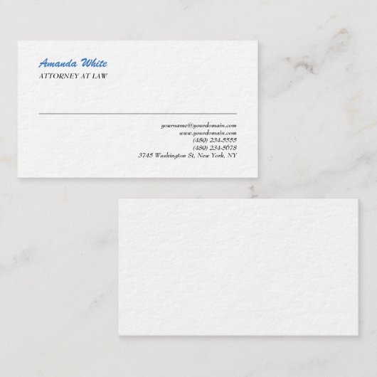 Blauw-witte peulvlek professionele minimalist visitekaartje (Voorkant / Achterkant)