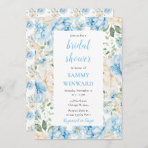 Blauw-witte pioenenbloem Vrijgezellenfeest