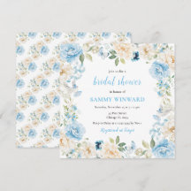 Blauw-witte pioenenbloem Vrijgezellenfeest