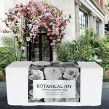 Blauw Witte Pioenrozen Pop Up Shop Tafelkleed Bord