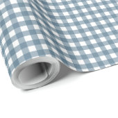 Blauw witte plaid schattig cadeaupapier (Rol Hoek)