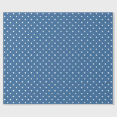 Blauw-witte Polka Dots Baby shower Cadeaupapier (Vlak)