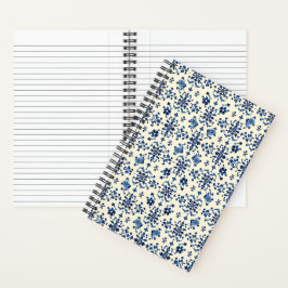Blauw Witte Porseleinen Bloem Chinoiserie Notitieb Notitieboek