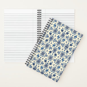 Blauw Witte Porseleinen Bloem Chinoiserie Notitieb Notitieboek