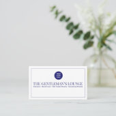 Blauw Witte Qr Code Sociale Icoon Kapper Verzorgin Visitekaartje (Staand voorkant)