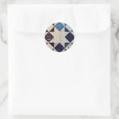 Blauw-witte Quilt look Stickers (Tas)