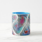 Blauw & witte quilt - Magenta & Aqua Delight Mok (Midden)