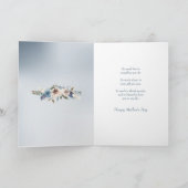 Blauw-witte roos als een moeder Moederdag Kaart (Binnen)