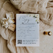Blauw-witte roos "I Spy" Wedding Game