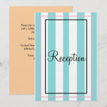 Blauw Witte Roze Monogram Strepen Ontvangst