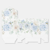 Blauw-witte rozen hortensia's bruiloft gunstbox bedankdoosjes (Ongevouwen)