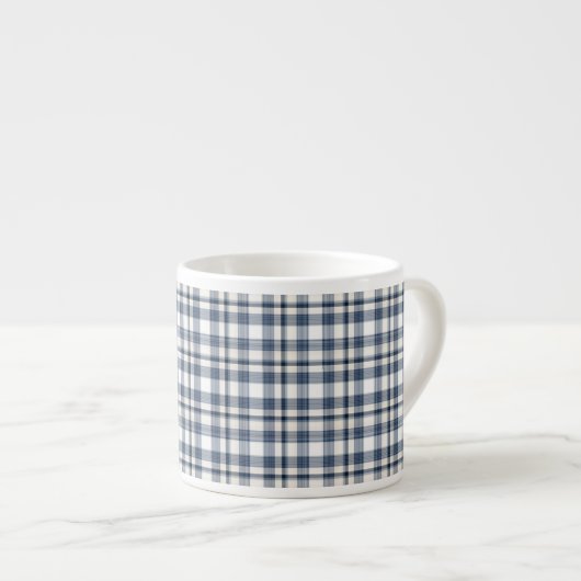 Blauw Witte Ruit 1 Espresso Kop (Voorkant rechts)
