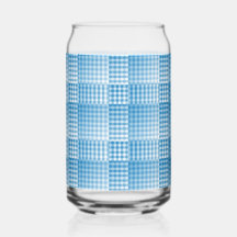 Blauw Witte Ruit Abstract Patroon