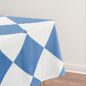 Blauw Witte Ruitjes Diamant Patroon Tafelkleed (Voorbeeld)