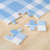 Blauw Witte Ruitjes Patroon Legpuzzel (Zijkant)