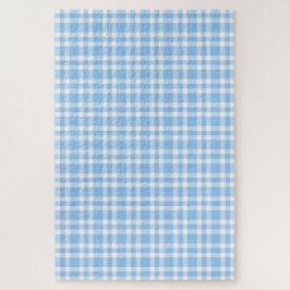 Blauw Witte Ruitjes Patroon Legpuzzel
