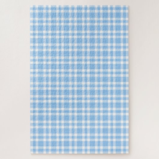 Blauw Witte Ruitjes Patroon Legpuzzel (Verticaal)