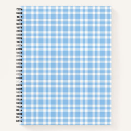 Blauw Witte Ruitjes Patroon Notitieboek