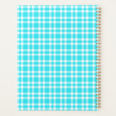 Blauw Witte Ruitjes Patroon Planner (Achterkant)