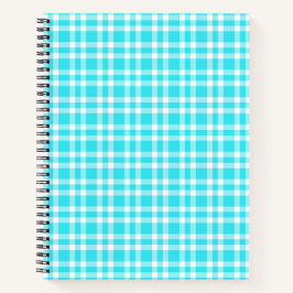 Blauw Witte Ruitjespatroon Notitieboek