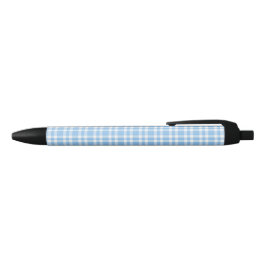 Blauw Witte Ruitjespatroon Zwarte Inkt Pen