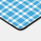 Blauw Witte Ruitjesprint Bureaumat (Hoek)