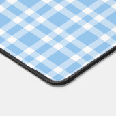 Blauw Witte Ruitjesprint Bureaumat (Hoek)