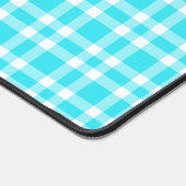 Blauw Witte Ruitjesprint Bureaumat (Hoek)