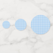 Blauw Witte Ruitjesprint Confetti (Achterkanten)