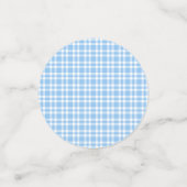 Blauw Witte Ruitjesprint Confetti (Kleine voorkant)