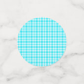 Blauw Witte Ruitjesprint Confetti (Kleine voorkant)