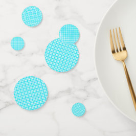 Blauw Witte Ruitjesprint Confetti