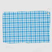 Blauw Witte Ruitjesprint Golfhanddoek (Horizontaal)
