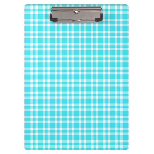 Blauw Witte Ruitjesprint Klembord (Voorkant)