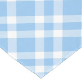 Blauw Witte Ruitjesprint Korte Tafelloper (Hoek)