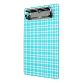Blauw Witte Ruitjesprint Mini Klembord (Angled2)