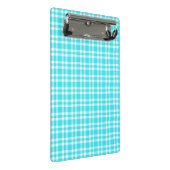 Blauw Witte Ruitjesprint Mini Klembord (Schuin)