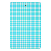 Blauw Witte Ruitjesprint Mini Klembord (Achterkant)