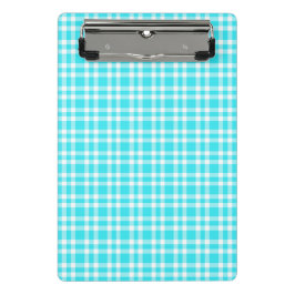 Blauw Witte Ruitjesprint Mini Klembord