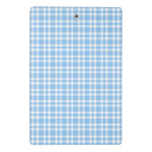 Blauw Witte Ruitjesprint Mini Klembord (Achterkant)