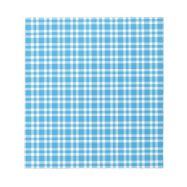 Blauw Witte Ruitjesprint Notitieblok