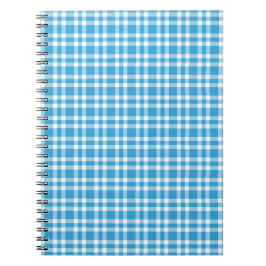 Blauw Witte Ruitjesprint Notitieboek