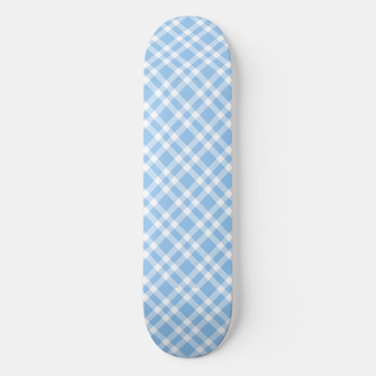 Blauw Witte Ruitjesprint Persoonlijk Skateboard (Voorkant)