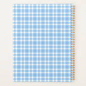Blauw Witte Ruitjesprint Planner (Achterkant)