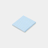 Blauw Witte Ruitjesprint Post-it® Notes (Schuin)