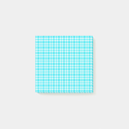 Blauw Witte Ruitjesprint Post-it® Notes