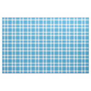 Blauw Witte Ruitjesprint Stof