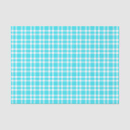 Blauw Witte Ruitjesprint Tissuepapier