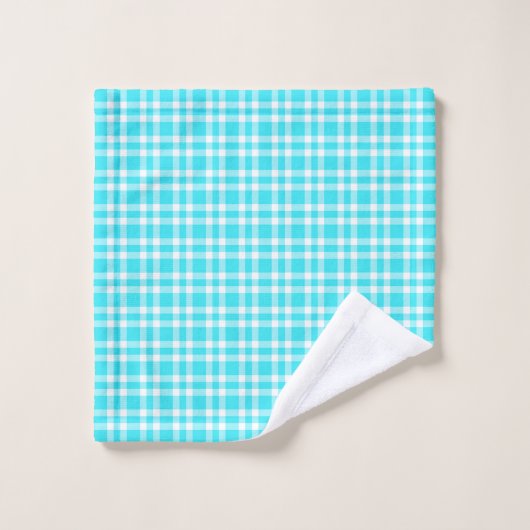 Blauw Witte Ruitjesprint Washandje (Wasdoekje)