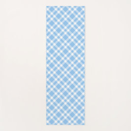 Blauw Witte Ruitjesprint Yogamat